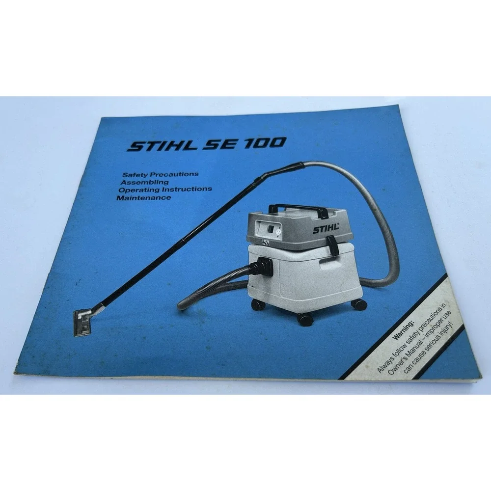 Stihl SE 100 Vacuum Cleaner Sweeper Shop Vac Instruction Owner's Operator Manual